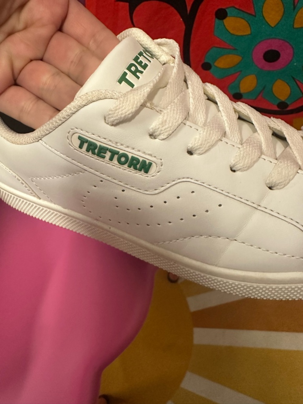 TRETORN white/green women’s tennis shoes sz 8 - Picture 5 of 8